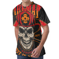Firefighter First In Last Out Print Men's Velvet T-Shirt