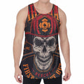 Firefighter First In Last Out Print Men's Velvet Tank Top