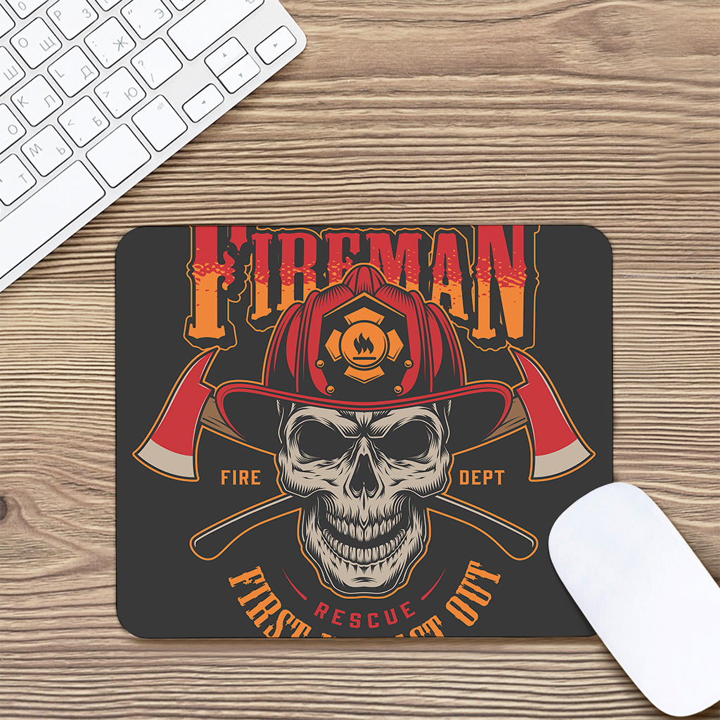 Firefighter First In Last Out Print Mouse Pad