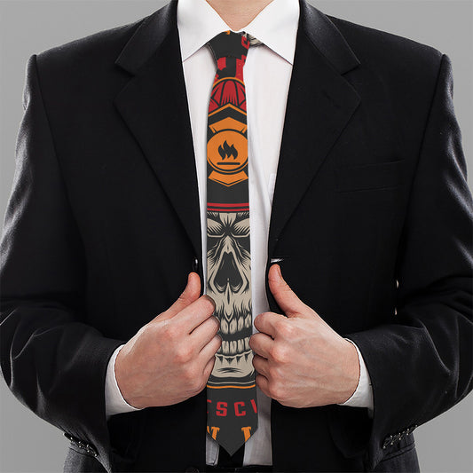 Firefighter First In Last Out Print Necktie