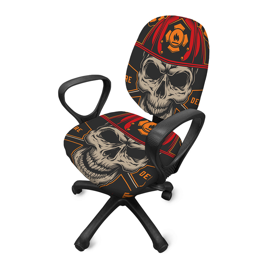 Firefighter First In Last Out Print Office Chair Cover