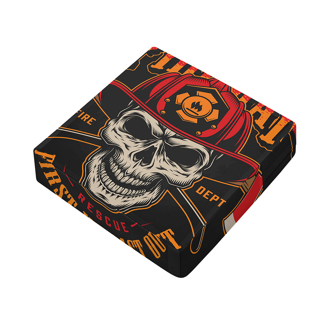 Firefighter First In Last Out Print Outdoor Seat Cushion Cover