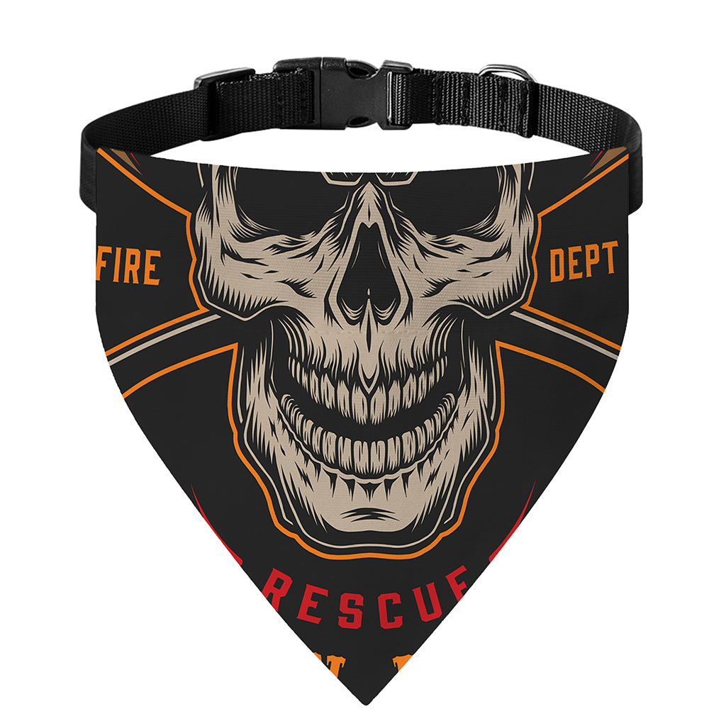 Firefighter First In Last Out Print Over The Collar Dog Bandana