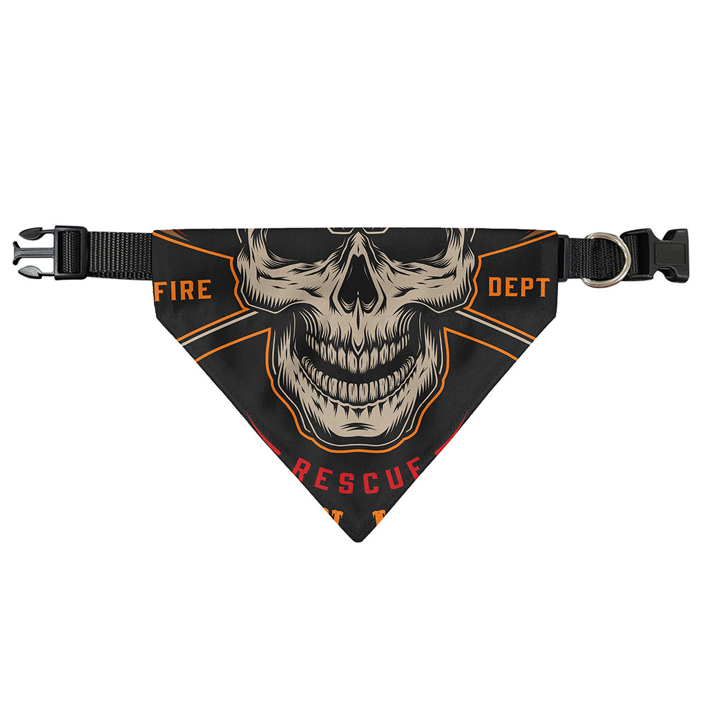 Firefighter First In Last Out Print Over The Collar Dog Bandana