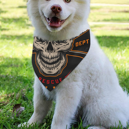 Firefighter First In Last Out Print Over The Collar Dog Bandana