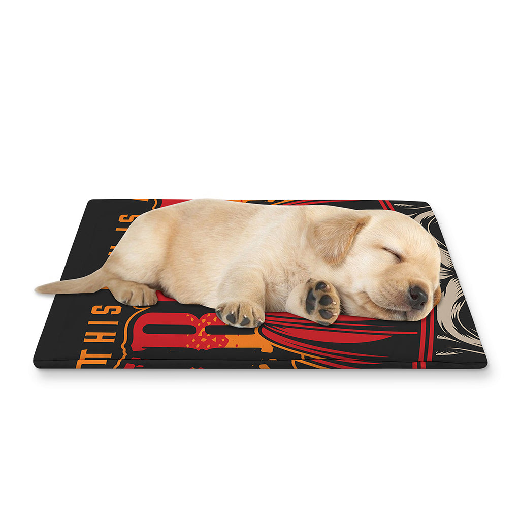 Firefighter First In Last Out Print Pet Cooling Mat Cover