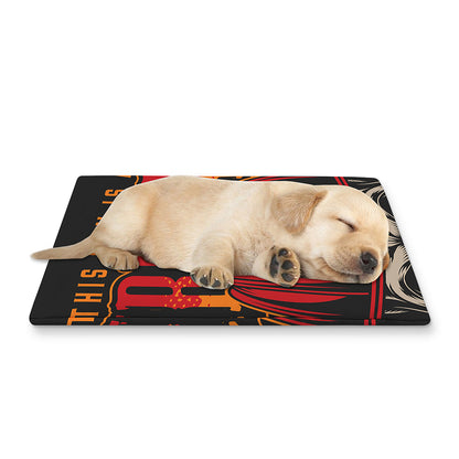 Firefighter First In Last Out Print Pet Cooling Mat Cover
