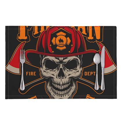 Firefighter First In Last Out Print Placemat