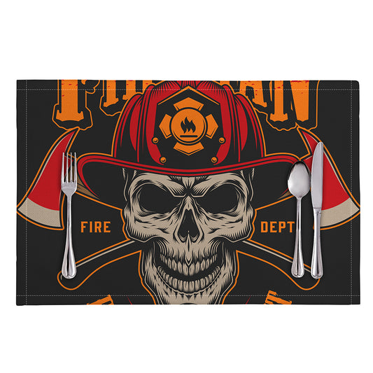 Firefighter First In Last Out Print Placemat