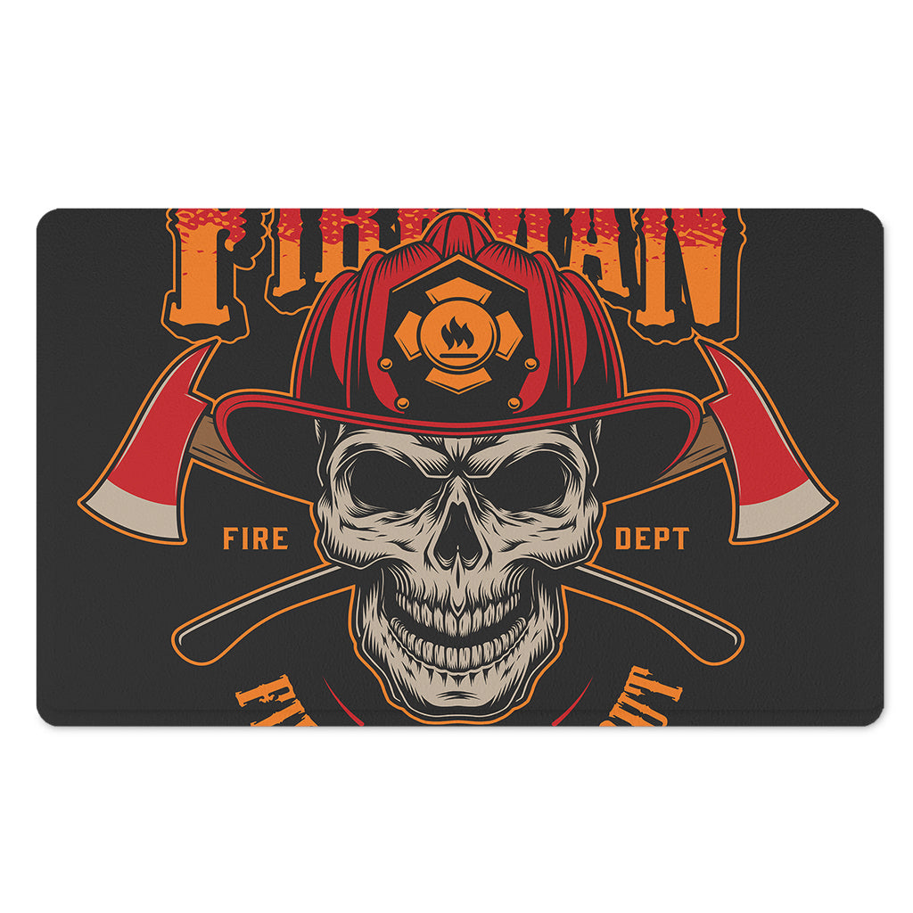 Firefighter First In Last Out Print Polyester Doormat