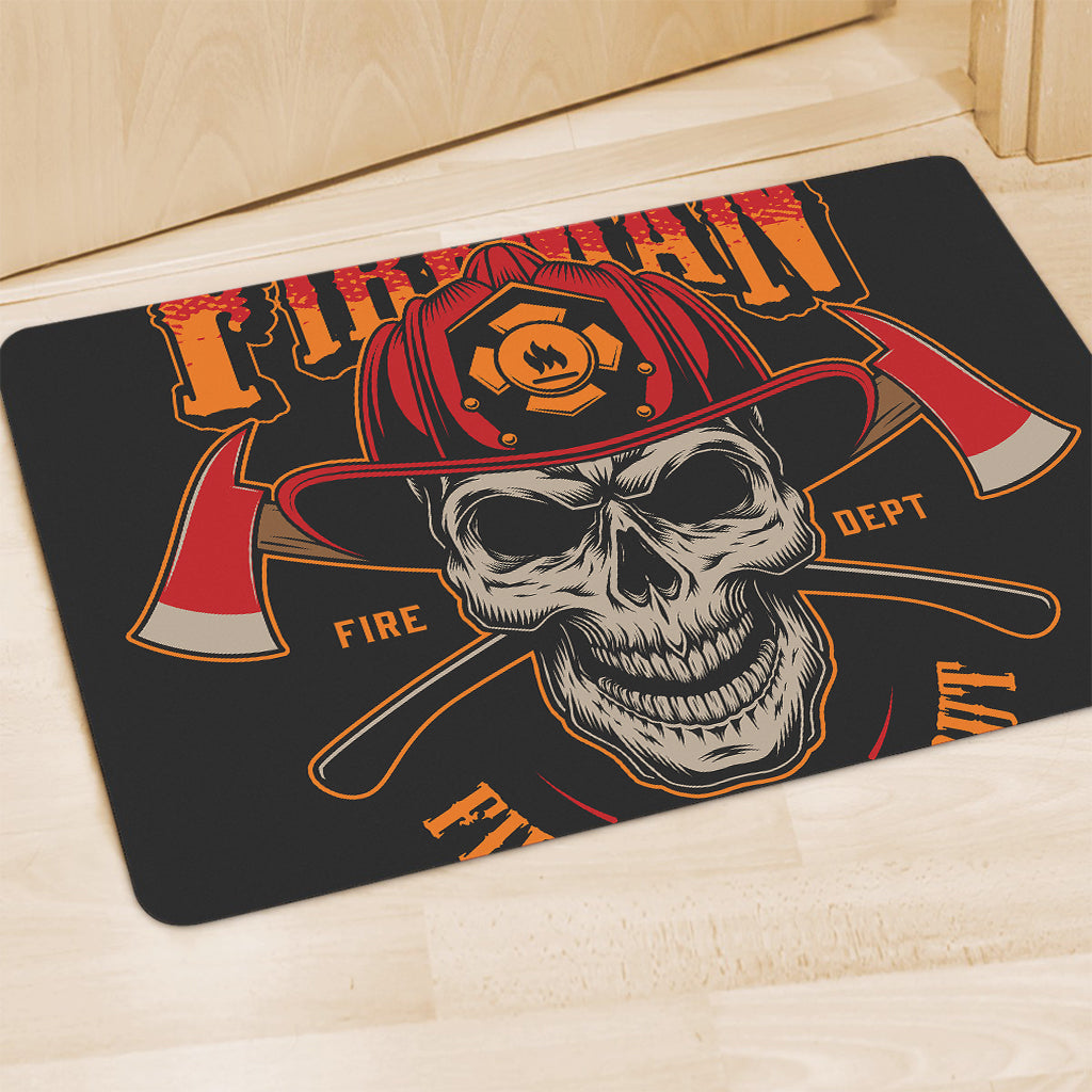 Firefighter First In Last Out Print Polyester Doormat
