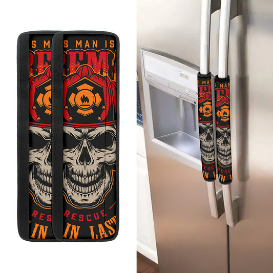 Firefighter First In Last Out Print Refrigerator Handle Covers