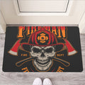 Firefighter First In Last Out Print Rubber Doormat