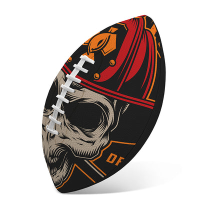 Firefighter First In Last Out Print Rugby Ball