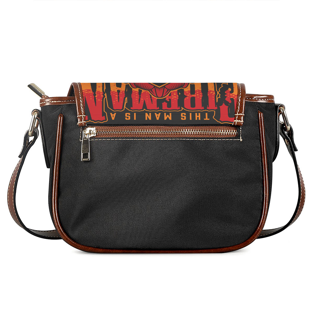Firefighter First In Last Out Print Saddle Bag