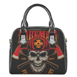 Firefighter First In Last Out Print Shoulder Handbag