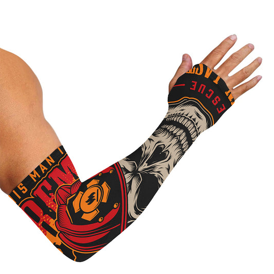 Firefighter First In Last Out Print Sun Protection Arm Sleeves