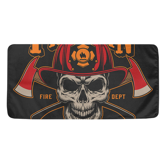 Firefighter First In Last Out Print Towel