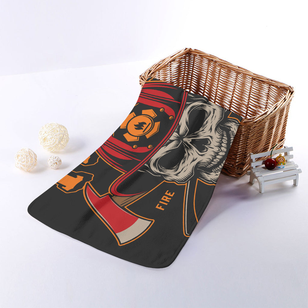 Firefighter First In Last Out Print Towel