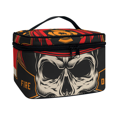 Firefighter First In Last Out Print Travel Makeup Bag