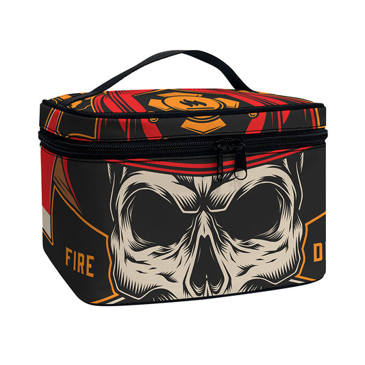 Firefighter First In Last Out Print Travel Makeup Bag