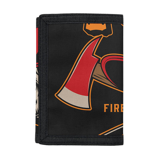 Firefighter First In Last Out Print Trifold Wallet