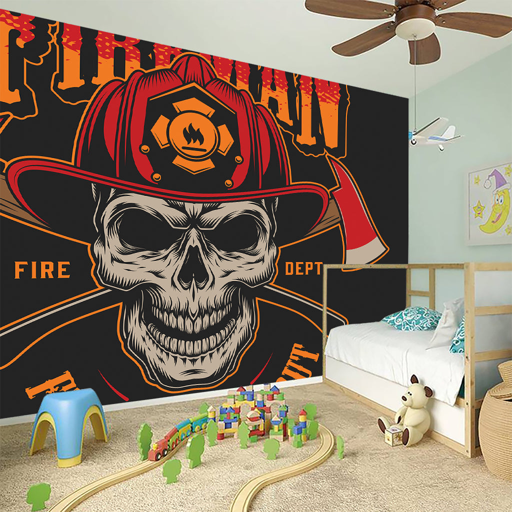 Firefighter First In Last Out Print Wall Sticker