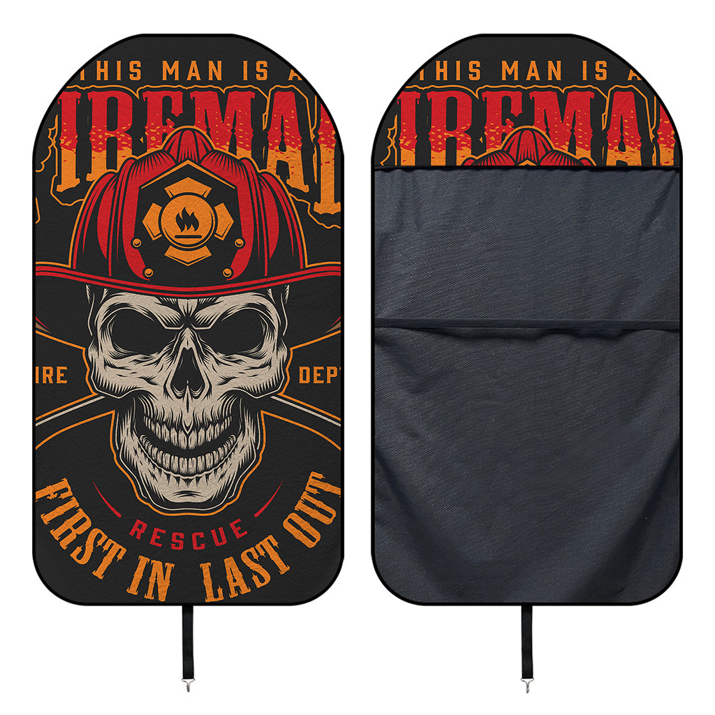 Firefighter First In Last Out Print Waterproof Car Seat Cover