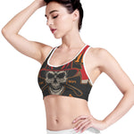Firefighter First In Last Out Print Women's Sports Bra