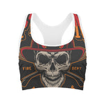 Firefighter First In Last Out Print Women's Sports Bra