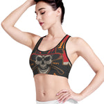 Firefighter First In Last Out Print Women's Sports Bra