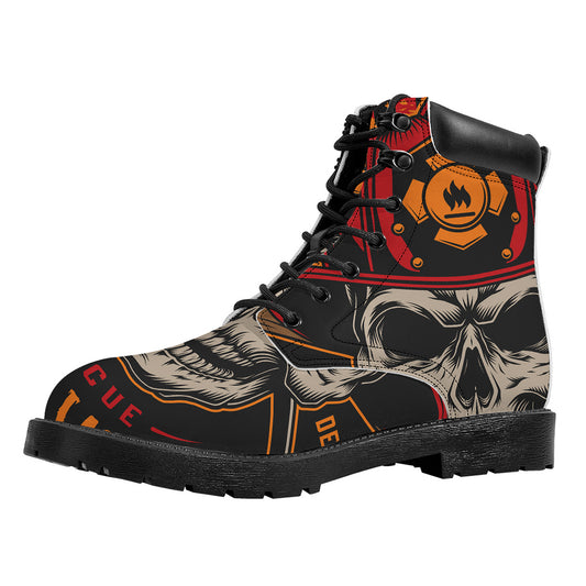 Firefighter First In Last Out Print Work Boots