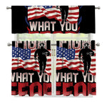 Firefighter I Fight What You Fear Print 3 Piece Kitchen Curtains