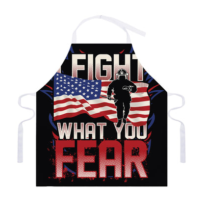 Firefighter I Fight What You Fear Print Adjustable Apron