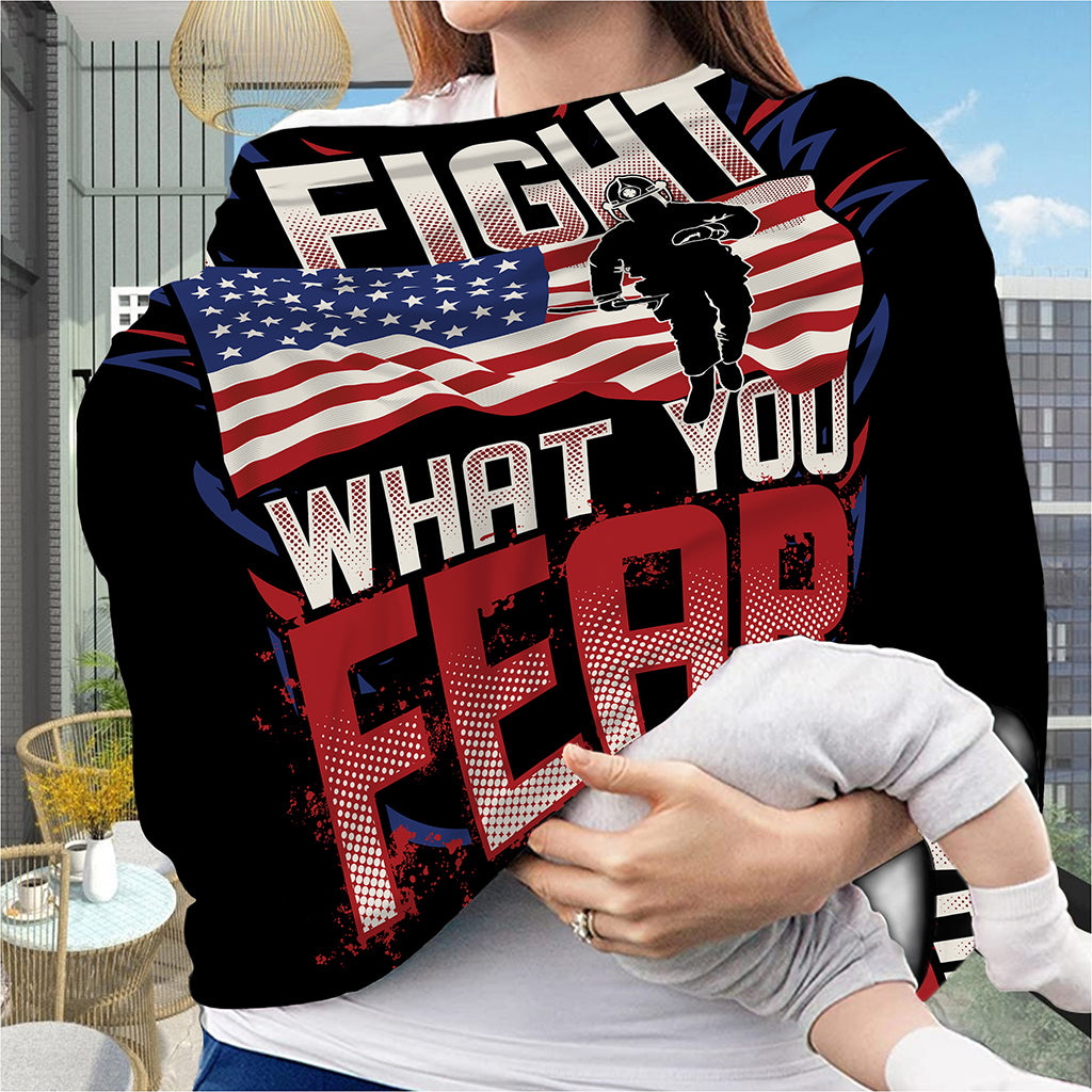Firefighter I Fight What You Fear Print Baby Seat Cover