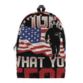 Firefighter I Fight What You Fear Print School Backpack