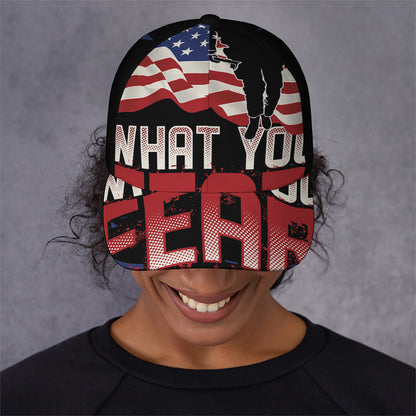 Firefighter I Fight What You Fear Print Baseball Cap