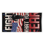 Firefighter I Fight What You Fear Print Beach Towel