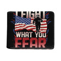 Firefighter I Fight What You Fear Print Bifold Wallet