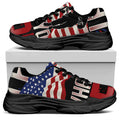 Firefighter I Fight What You Fear Print Black Chunky Shoes