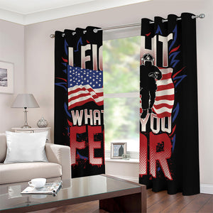 Firefighter I Fight What You Fear Print Blackout Grommet Curtains