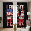 Firefighter I Fight What You Fear Print Blackout Pencil Pleat Curtains