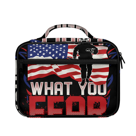 Firefighter I Fight What You Fear Print Briefcase Bible Bag