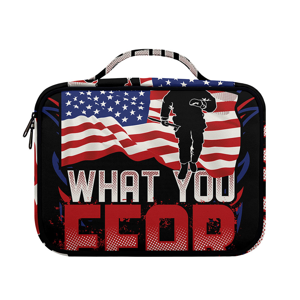 Firefighter I Fight What You Fear Print Briefcase Bible Bag