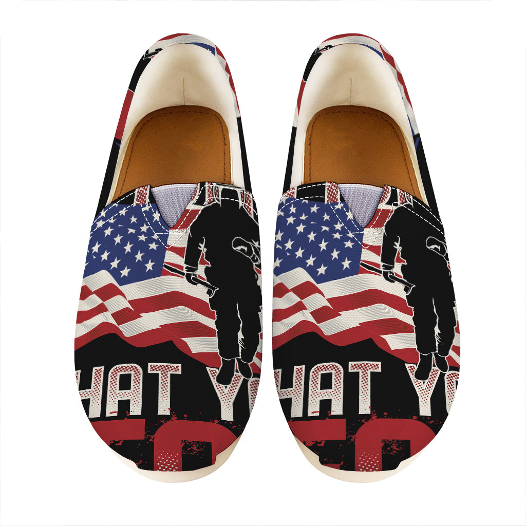 Firefighter I Fight What You Fear Print Casual Shoes