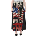 Firefighter I Fight What You Fear Print Chiffon Maxi Skirt