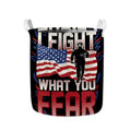Firefighter I Fight What You Fear Print Collapsible Laundry Basket