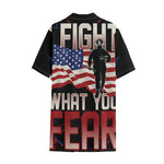 Firefighter I Fight What You Fear Print Cotton Hawaiian Shirt