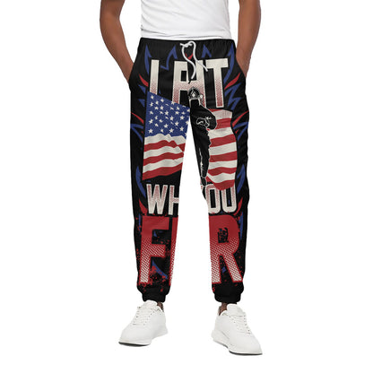 Firefighter I Fight What You Fear Print Cotton Pants