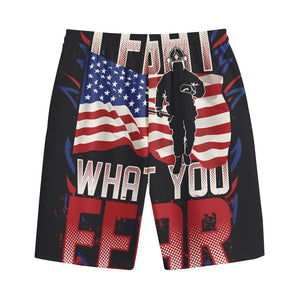 Firefighter I Fight What You Fear Print Cotton Shorts